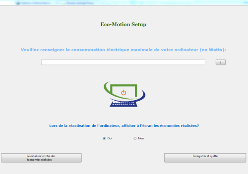 Logiciel de configuration de l'ECO-motion